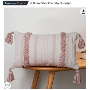 Boho Throw Pillow Cover Tufted Decorative Pillow